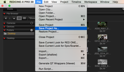 Save Project As