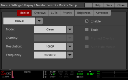 HD-SDI Output Frequency